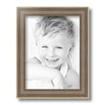 thumbnail image 1 of ArtToFrames 9x12 Inch Aged White Gold Picture Frame, This Silver Wood Poster Frame is Great for Your Art or Photos, Comes with Regular Glass (2036), 1 of 1