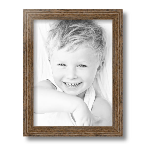 ArtToFrames 9x12 Inch Brown Picture Frame, This Brown Wood Poster Frame is Great for Your Art or Photos, Comes with Regular Glass (4717)