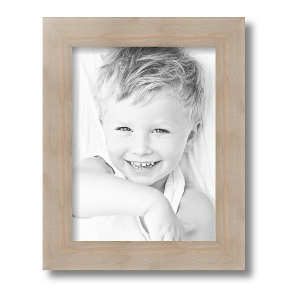 ArtToFrames 9x12 Inch Clear Stain Picture Frame, This White Wood Poster Frame is Great for Your Art or Photos, Comes with Regular Glass (4290)