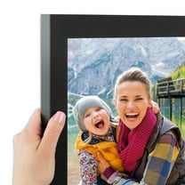 ArtToFrames 9x12 Inch Noir Black - Full Wrap Picture Frame, This Black MDF Poster Frame is Great for Your Art or Photos, Comes with Regular Glass (4852)