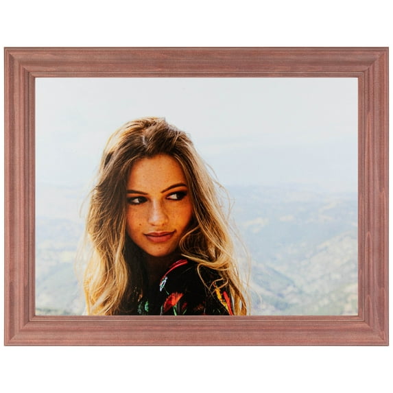 ArtToFrames 9x12 Inch Pink Picture Frame, This Pink Wood Poster Frame is Great for Your Art or Photos, Comes with Regular Glass (4441)