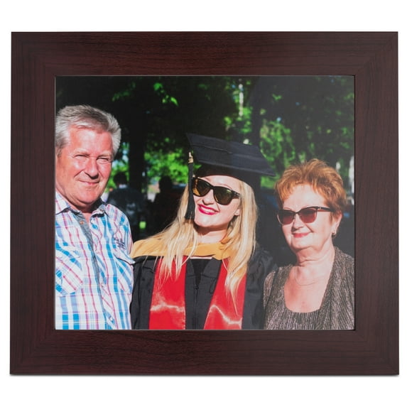 ArtToFrames 9x12" Mahogany Picture Frame, Brown MDF Poster Frame, with Regular Glass and Foam Backing 3/16 inch (FBPL-3977)