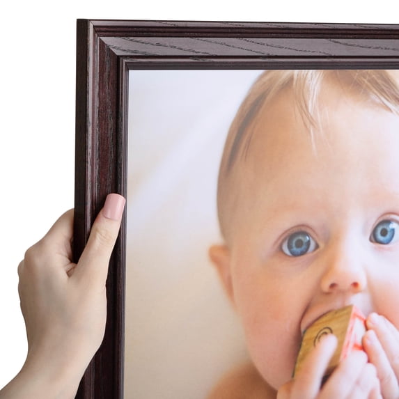 ArtToFrames 9x13 CM / 3.54x5.12 INCH Red Picture Frame, This 1.50 Inch Wood Poster Frame is Cherry (CMWOM-4333)