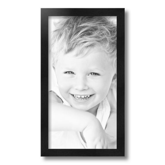 ArtToFrames 9x17" Black Picture Frame, Black Wood Poster Frame, with Regular Glass and 2 (FBPL-5141)