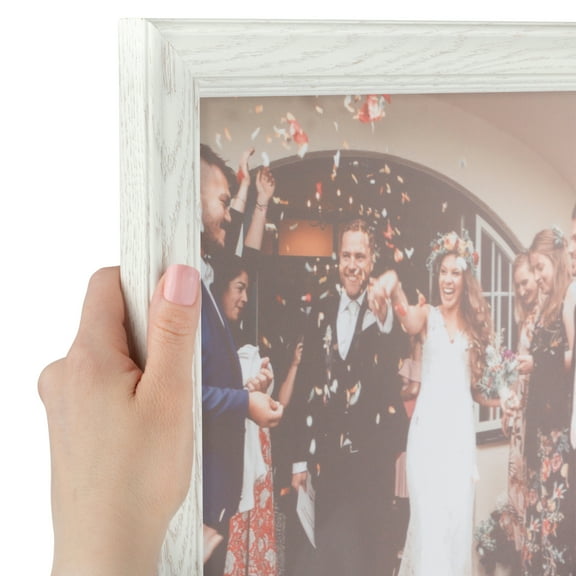 ArtToFrames 9" x 21" White Picture Frame, 9x21 inch White MDF Poster Frame (WOM-4098), Pack