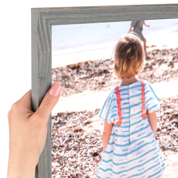 ArtToFrames 9x26 inch Gray Picture Frame, Gray Wood Poster Frame (4746)