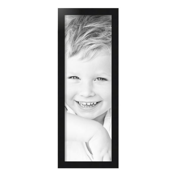 ArtToFrames 9x27 inch Black Steel Picture Frame, Black MDF Poster Frame (4639)