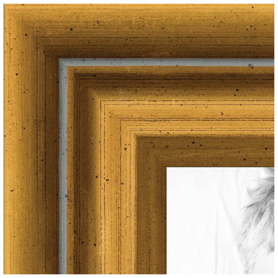 ArtToFrames 9x28 inch Gold Step Picture Frame, Gold Wood Poster Frame (4548)