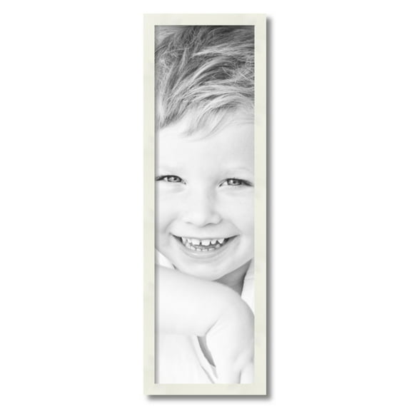 ArtToFrames 9x31" White Picture Frame, White Wood Poster Frame, with Regular Acrylic and 2 (FBPL-5140)
