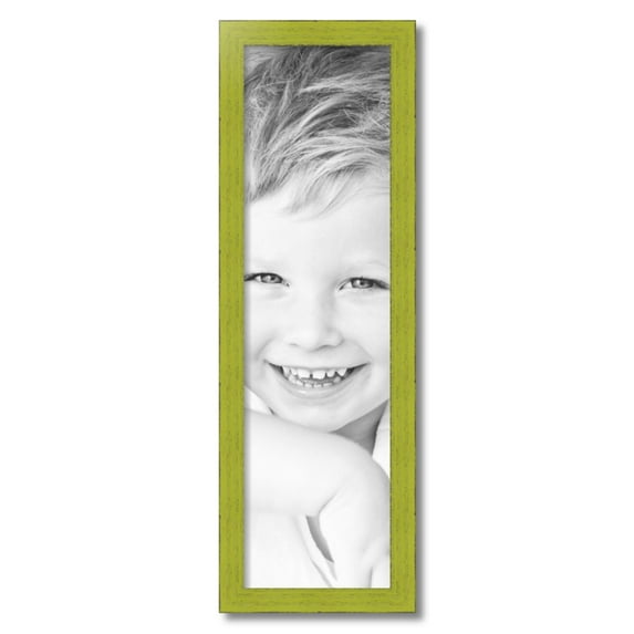 ArtToFrames 9x32" Modern Green Picture Frame, Green Wood Poster Frame, with Regular Acrylic and Foam Backing 3/16 inch (FBPL-4589)