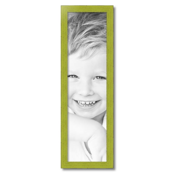 ArtToFrames 9x33" Modern Green Picture Frame, Green Wood Poster Frame, with Regular Acrylic and 2 (FBPL-4589)