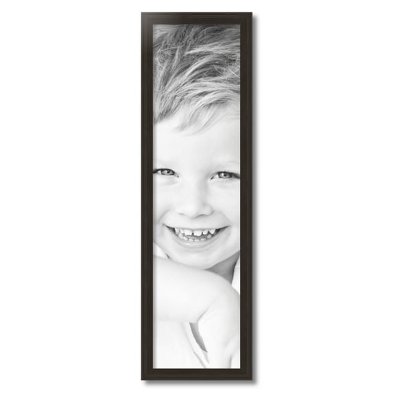 ArtToFrames 9x34" Brown Picture Frame, Brown Wood Poster Frame, with Regular Acrylic and Foam Backing 3/16 inch (FBPL-4886)