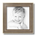 thumbnail image 1 of ArtToFrames 9x9 Inch Aged White Gold Picture Frame, This Silver Wood Poster Frame is Great for Your Art or Photos, Comes with Regular Glass (2036), 1 of 1