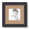 thumbnail image 1 of ArtToFrames 9x9 Matted Picture Frame with 5x5 Single Mat Photo Opening Framed in 1.25 Black Stain on Solid Red Oak and 2 Desert Sand Mat (FWM-4083-9x9), 1 of 8