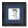 thumbnail image 1 of ArtToFrames 9x9 Matted Picture Frame with 5x5 Single Mat Photo Opening Framed in 1.25 Black Stain on Solid Red Oak and 2 Midnight Blue Mat (FWM-4083-9x9), 1 of 8