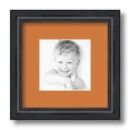 thumbnail image 1 of ArtToFrames 9x9" Matted Picture Frame with 5x5" Single Mat Photo Opening Framed in 1.25" Black Stain on Solid Red Oak and 2" Octoberfest Mat (FWM-4083-9x9), 1 of 8