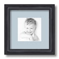 thumbnail image 1 of ArtToFrames 9x9" Matted Picture Frame with 5x5" Single Mat Photo Opening Framed in 1.25" Black Stain on Solid Red Oak and 2" Baby Blue Mat (FWM-4083-9x9), 1 of 8