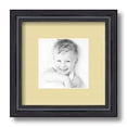 thumbnail image 1 of ArtToFrames 9x9 Matted Picture Frame with 5x5 Single Mat Photo Opening Framed in 1.25 Black Stain on Solid Red Oak and 2 Buttercup Mat (FWM-4083-9x9), 1 of 8