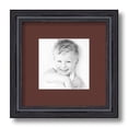 thumbnail image 1 of ArtToFrames 9x9 Matted Picture Frame with 5x5 Single Mat Photo Opening Framed in 1.25 Black Stain on Solid Red Oak and 2 Maroon Mat (FWM-4083-9x9), 1 of 8