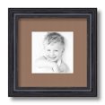thumbnail image 1 of ArtToFrames 9x9 Matted Picture Frame with 5x5 Single Mat Photo Opening Framed in 1.25 Black Stain on Solid Red Oak and 2 Sandpiper Mat (FWM-4083-9x9), 1 of 8