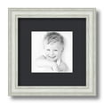 thumbnail image 1 of ArtToFrames 9x9 Matted Picture Frame with 5x5 Single Mat Photo Opening Framed in 1.25 Off White Wash on Ash and 2 Black Mat (FWM-4098-9x9), 1 of 8