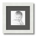 thumbnail image 1 of ArtToFrames 9x9" Matted Picture Frame with 5x5" Single Mat Photo Opening Framed in 1.25" Satin White Frame and 2" Charcoal Mat (FWM-3966-9x9), 1 of 8