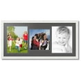 thumbnail image 1 of ArtToFrames Collage Photo Picture Frame with 1 - 10x10 and 2 - 10x13 Openings, Framed in White with Charcoal and Black Mats (CDM-3966-71), 1 of 1