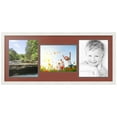 thumbnail image 1 of ArtToFrames Collage Photo Picture Frame with 1 - 10x13.75 and 2 - 11x14 Openings, Framed in White with Cognac and Black Mats (CDM-3966-70), 1 of 8