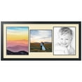 thumbnail image 1 of ArtToFrames Collage Photo Picture Frame with 1 - 11x11 and 2 - 11x14" Openings, Framed in Black with Cream and Black Mats (CDM-3926-1634), 1 of 8
