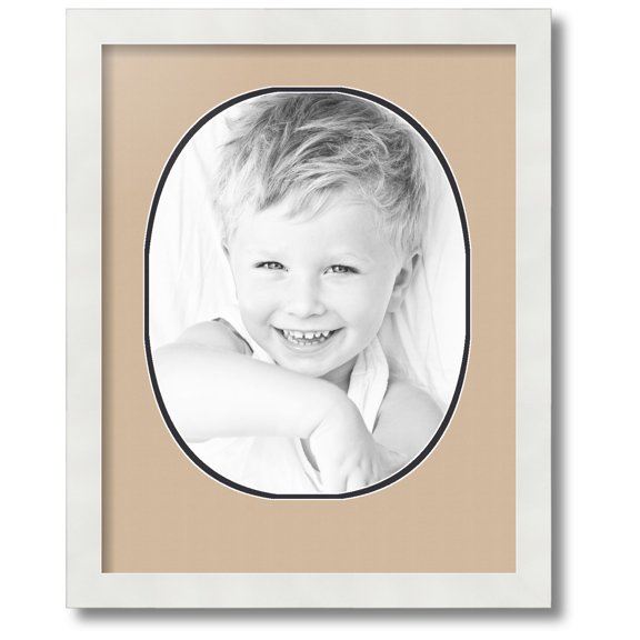 ArtToFrames Collage Photo Picture Frame with 1 - 11x14 Openings, Framed in White with Scotch Mist and Black Mats (CDM-3966-272)