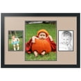 thumbnail image 1 of ArtToFrames Collage Photo Picture Frame with 1 - 11x14 and 2 - 5x7" Openings, Framed in Black with Grey Beige and Black Mats (CDM-3926-206), 1 of 8