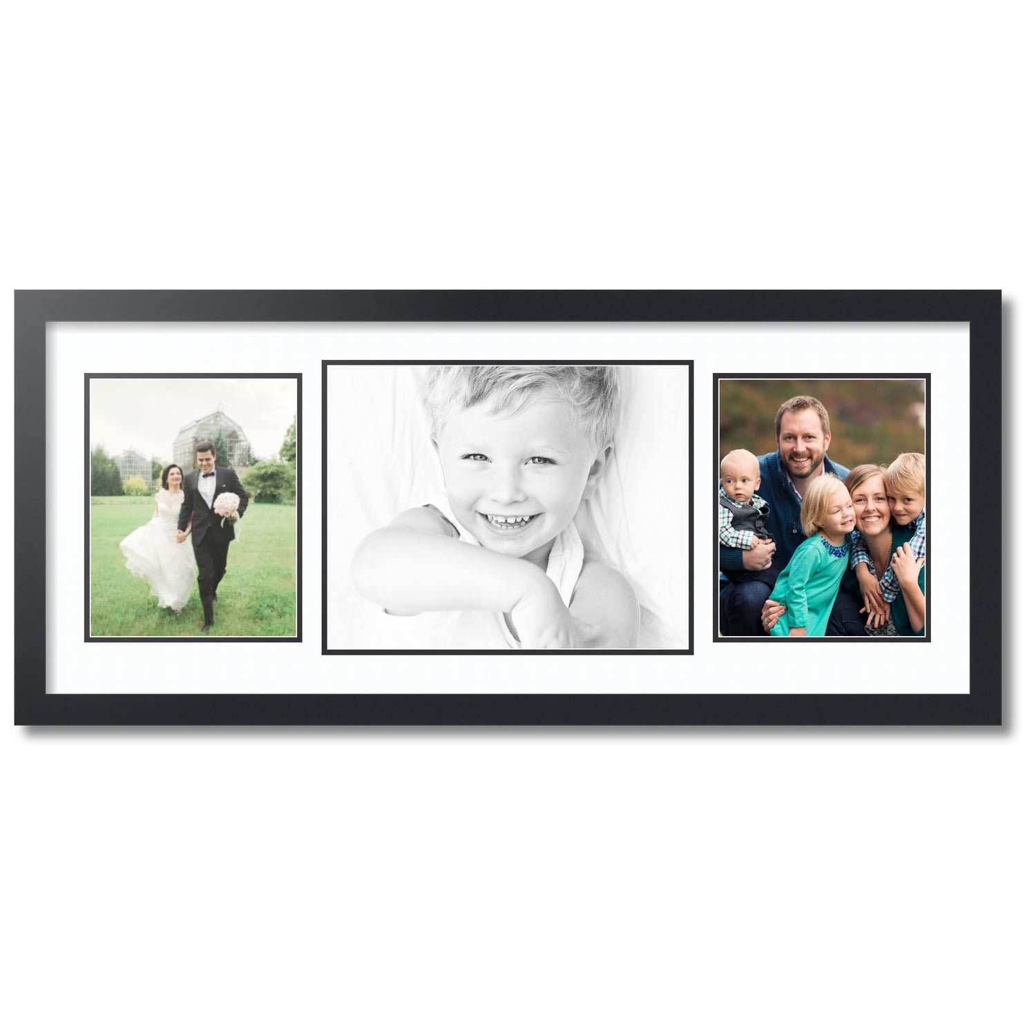 TWING 11x14 Black Picture Frames Set of 6, Display Pictures 8x10 with Mat  or 11x14 Without Mat, Gallery Wall Frame Set Poster Frame, Photo Collage