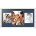 thumbnail image 1 of ArtToFrames Collage Photo Picture Frame with 1 - 11x14 and 2 - 8x10 Openings, Framed in White with Midnight Blue and Black Mats (CDM-3966-75), 1 of 8