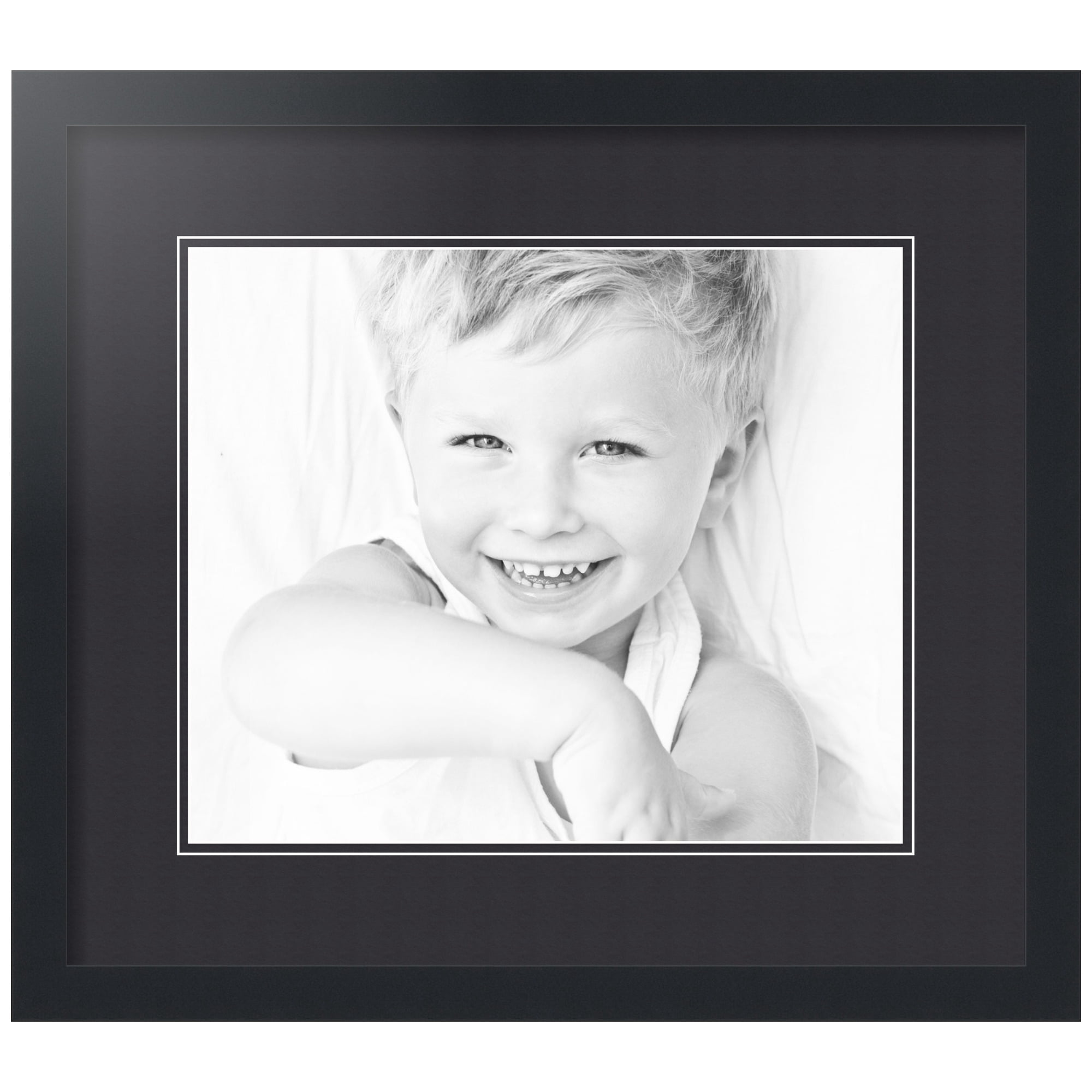 ArtToFrames Collage Photo Picture Frame with 1 - 13.13x15.75" Openings, Framed in Black with Black and Black Mats (CDM-3926-6750)