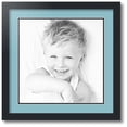 thumbnail image 1 of ArtToFrames Collage Photo Picture Frame with 1 - 14x14 Openings, Framed in Black with French Blue and Black Mats (CDM-3926-301), 1 of 1