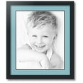 thumbnail image 1 of ArtToFrames Collage Photo Picture Frame with 1 - 14x17 Openings, Framed in Black with French Blue and Black Mats (CDM-3926-272), 1 of 1