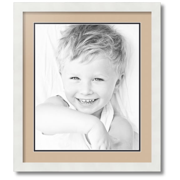 ArtToFrames Collage Photo Picture Frame with 1 - 14x17 Openings, Framed in White with Scotch Mist and Black Mats (CDM-3966-272)