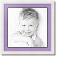 thumbnail image 1 of ArtToFrames Collage Photo Picture Frame with 1 - 16x16 Openings, Framed in White with Lavender Mist and Black Mats (CDM-3966-301), 1 of 1