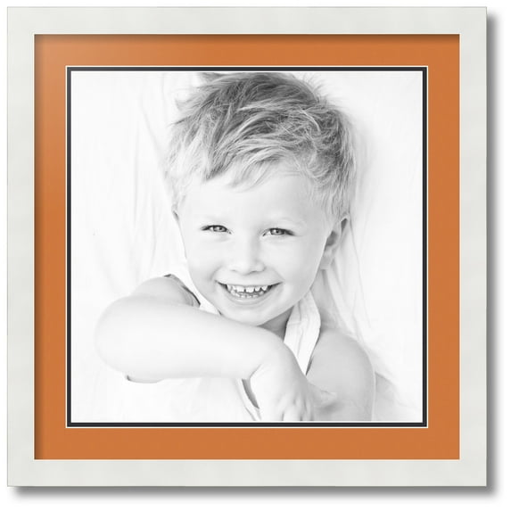ArtToFrames Collage Photo Picture Frame with 1 - 16x16 Openings, Framed in White with Octoberfest and Black Mats (CDM-3966-301)