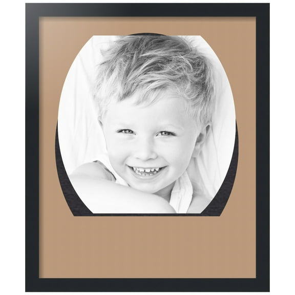 ArtToFrames Collage Photo Picture Frame with 1 - 16x20" Openings, Framed in Black with Desert Sand and Black Mats (CDM-3926-1492)
