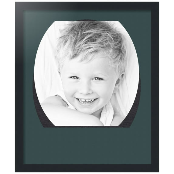 ArtToFrames Collage Photo Picture Frame with 1 - 16x20" Openings, Framed in Black with Evergreen and Black Mats (CDM-3926-1492)