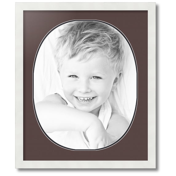 ArtToFrames Collage Photo Picture Frame with 1 - 16x20 Openings, Framed in White with Peat and Black Mats (CDM-3966-272)