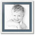 thumbnail image 1 of ArtToFrames Collage Photo Picture Frame with 1 - 18x18 Openings, Framed in White with Dutch Blue and Black Mats (CDM-3966-301), 1 of 1