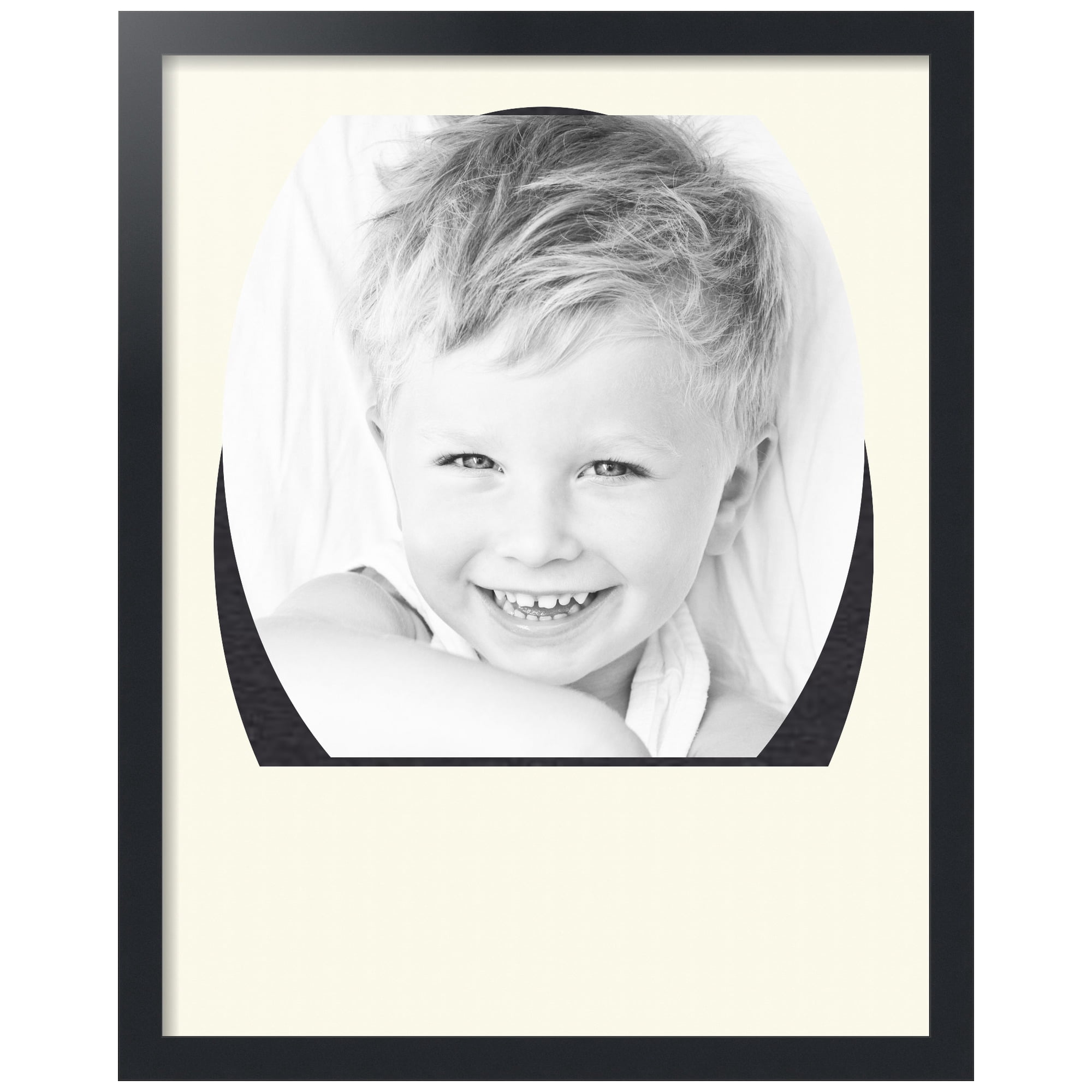 ArtToFrames Collage Photo Picture Frame with 1 - 18x24" Openings, Framed in Black with Brilliant White and Black Mats (CDM-3926-1494)