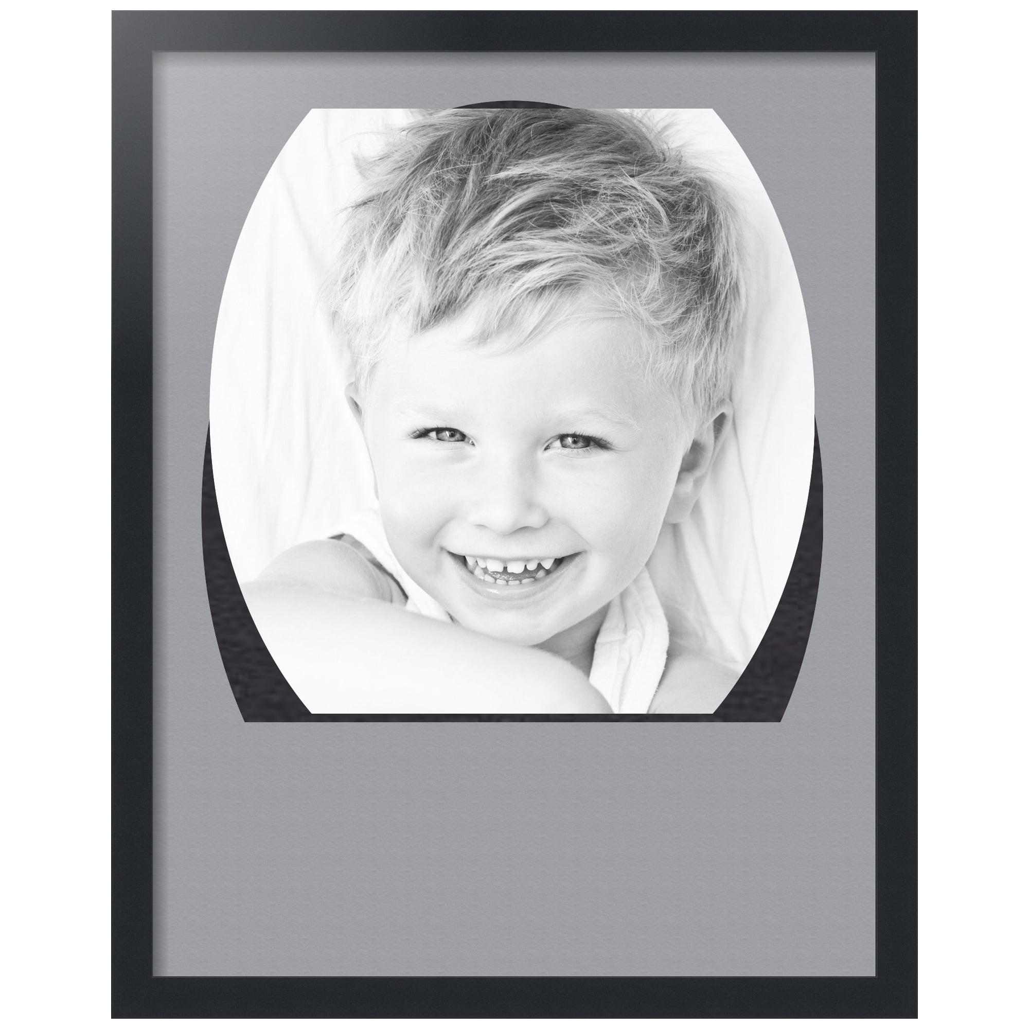 ArtToFrames Collage Photo Picture Frame with 1 - 18x24" Openings, Framed in Black with Silver and Black Mats (CDM-3926-1494)