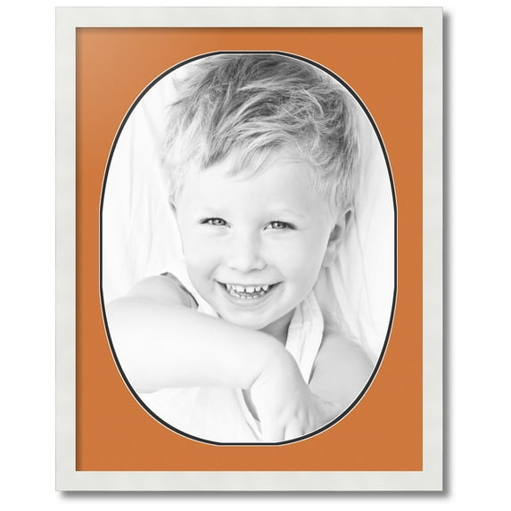 ArtToFrames Collage Photo Picture Frame with 1 - 18x24 Openings, Framed in White with Octoberfest and Black Mats (CDM-3966-272)