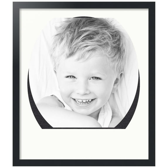 ArtToFrames Collage Photo Picture Frame with 1 - 20x24" Openings, Framed in Black with Fabric White and Black Mats (CDM-3926-1495)