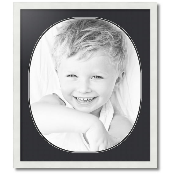 ArtToFrames Collage Photo Picture Frame with 1 - 20x24 Openings, Framed in White with Black and Black Mats (CDM-3966-272)