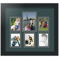 thumbnail image 1 of ArtToFrames Collage Photo Picture Frame with 1 - 3.5x5 and 5 - 2.5x3.5" Openings, Framed in Black with Evergreen and Black Mats (CDM-3926-260), 1 of 8