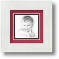 thumbnail image 1 of ArtToFrames Collage Photo Picture Frame with 1 - 3x3 Openings, Framed in White with Rouge and Black Mats (CDM-3966-301), 1 of 1